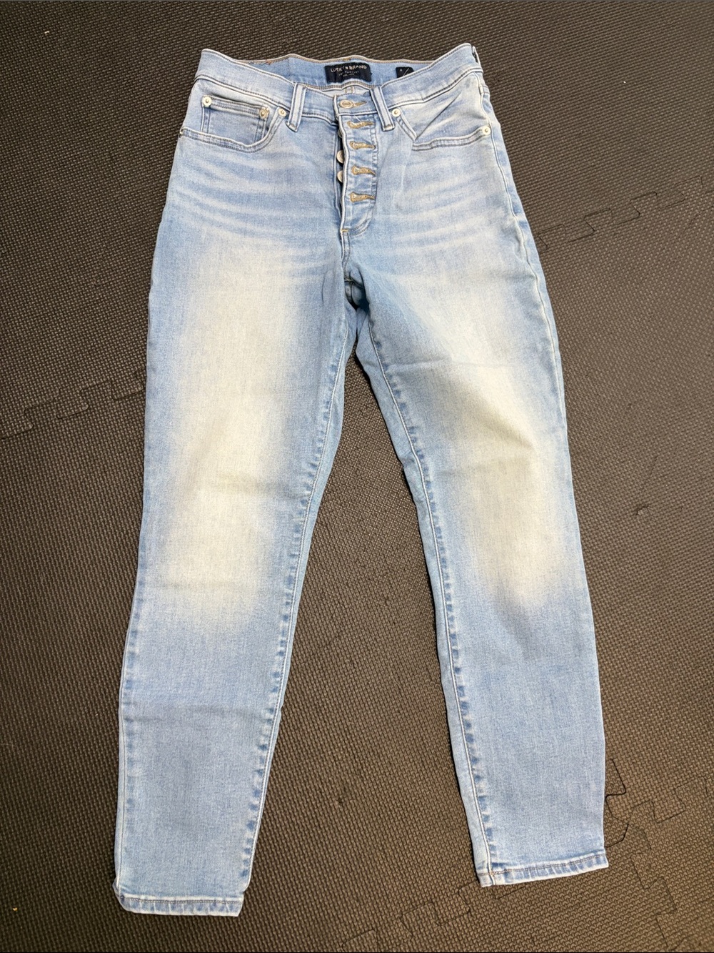Lucky Brand Light Blue High-Rise Button-Fly Jeans